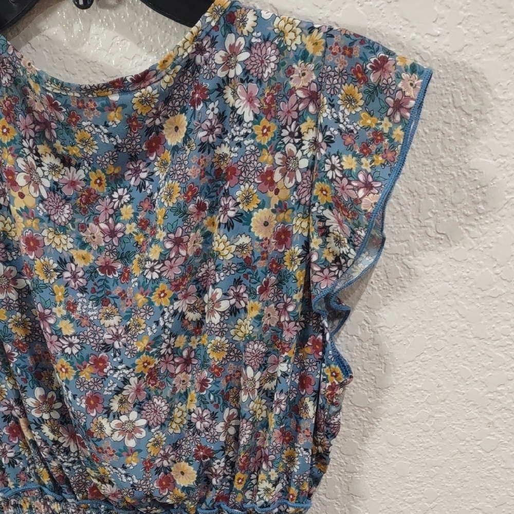 Altar'd State Floral Ruffle Sleeve Dress - Picture 9 of 15